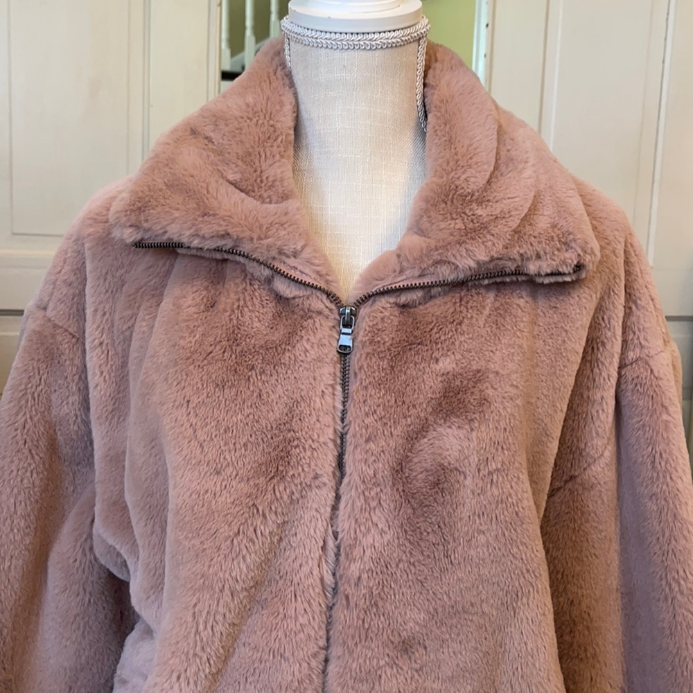 Pink mink coat